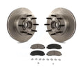 Transit Auto - Front Disc Brake Rotors Hub Assembly And Ceramic Pads Kit For Ford F-250 Super Duty F-350 With Single Rear Wheels RWD K8C-102688