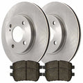 Teledu Front Brake Rotors & Ceramic Pads Kit For 2011-2019 Ford Fiesta 1.0L 1.6L