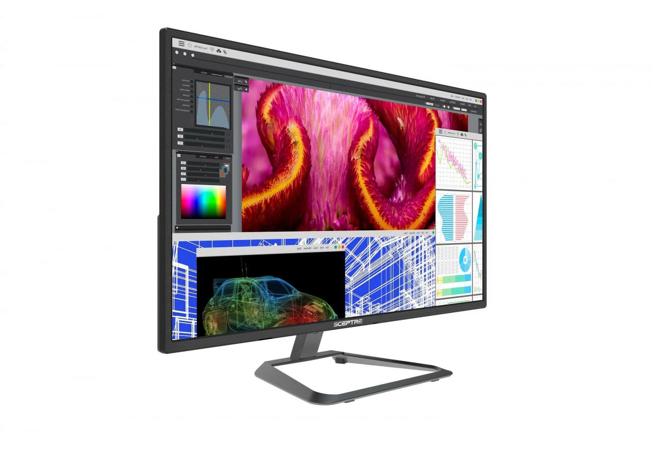 Restored Sceptre U275W-4000R 27 IPS Ultra 4K LED Monitor, UHD 3840x2160, HDMI DVI DisplayPort Speakers, Metal Black (Refurbished)