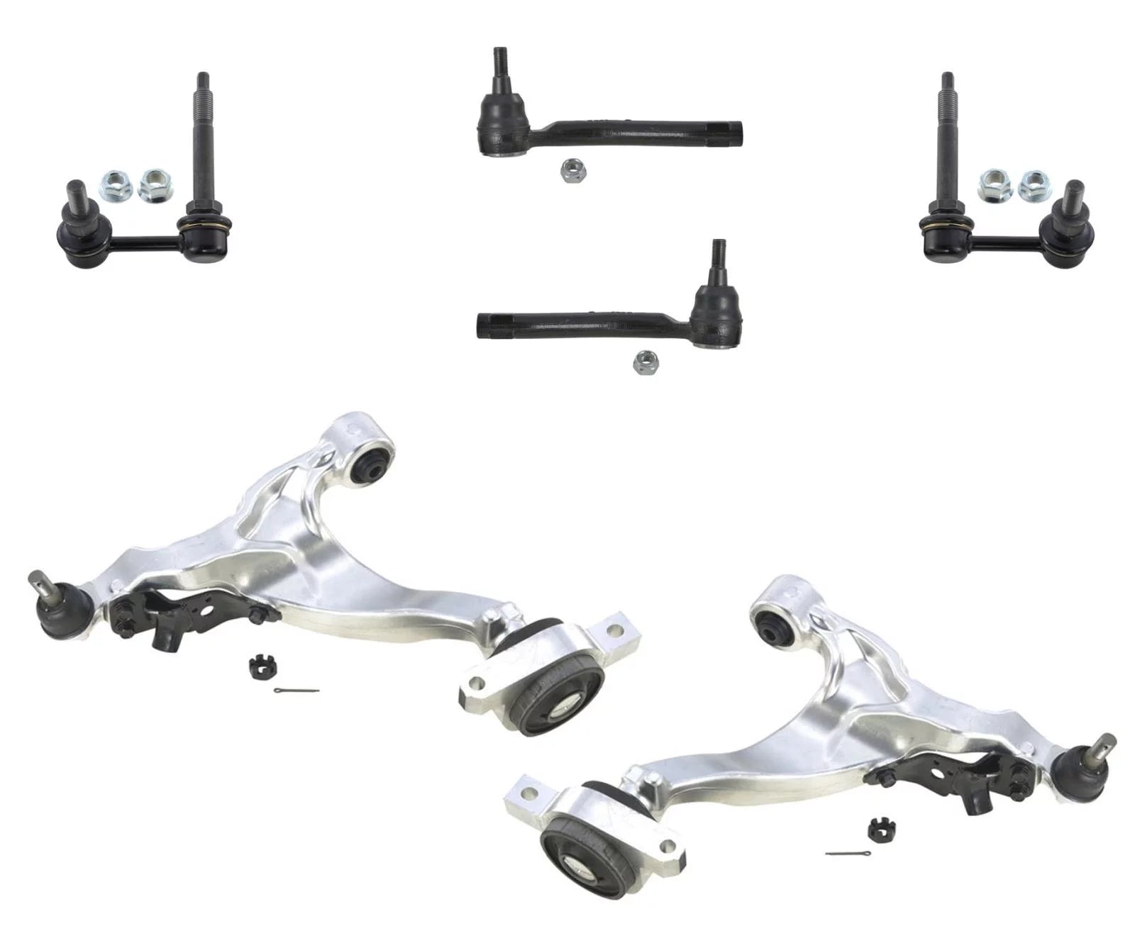 Low Control Arm Tie Rods Sway Bar Links for Infiniti Rear Wheel Drive G37 09-13