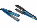 BaBylissPro 1.25 Ultrasonic Cool Mist Flat Hair Iron & Ceramic Nano Titanium Hair Straightener with Styling Comb (2 Pack)