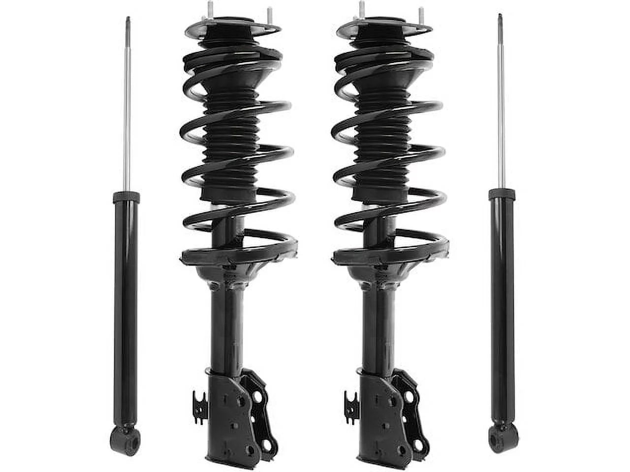 Front and Rear Suspension Strut Coil Spring and Shock Absorber Assembly Kit - 4 Piece - Compatible with 2000 - 2005 Toyota Echo 2001 2002 2003 2004