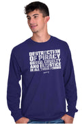 the Phantom Superhero Motto Long Sleeve TShirt Men Women Brisco Brands L