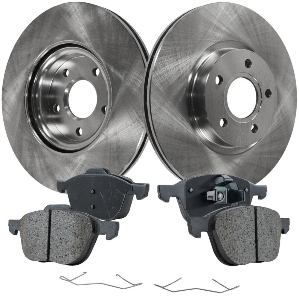 Brake Rotor Brake Pad Kit For 2013-2019 Ford Escape Front Solid 2-Wheel Set