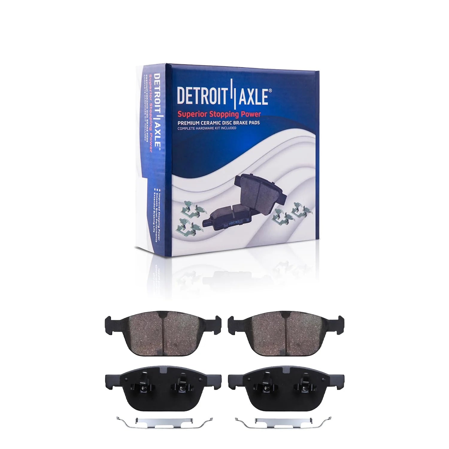 Detroit Axle - Front Ceramic Brake Pads Replacement for Volvo XC60 XC90 - 2pc Set Fits select: 2015 VOLVO XC60 T5 PLATINUM, 2010-2014 VOLVO XC90 3.2