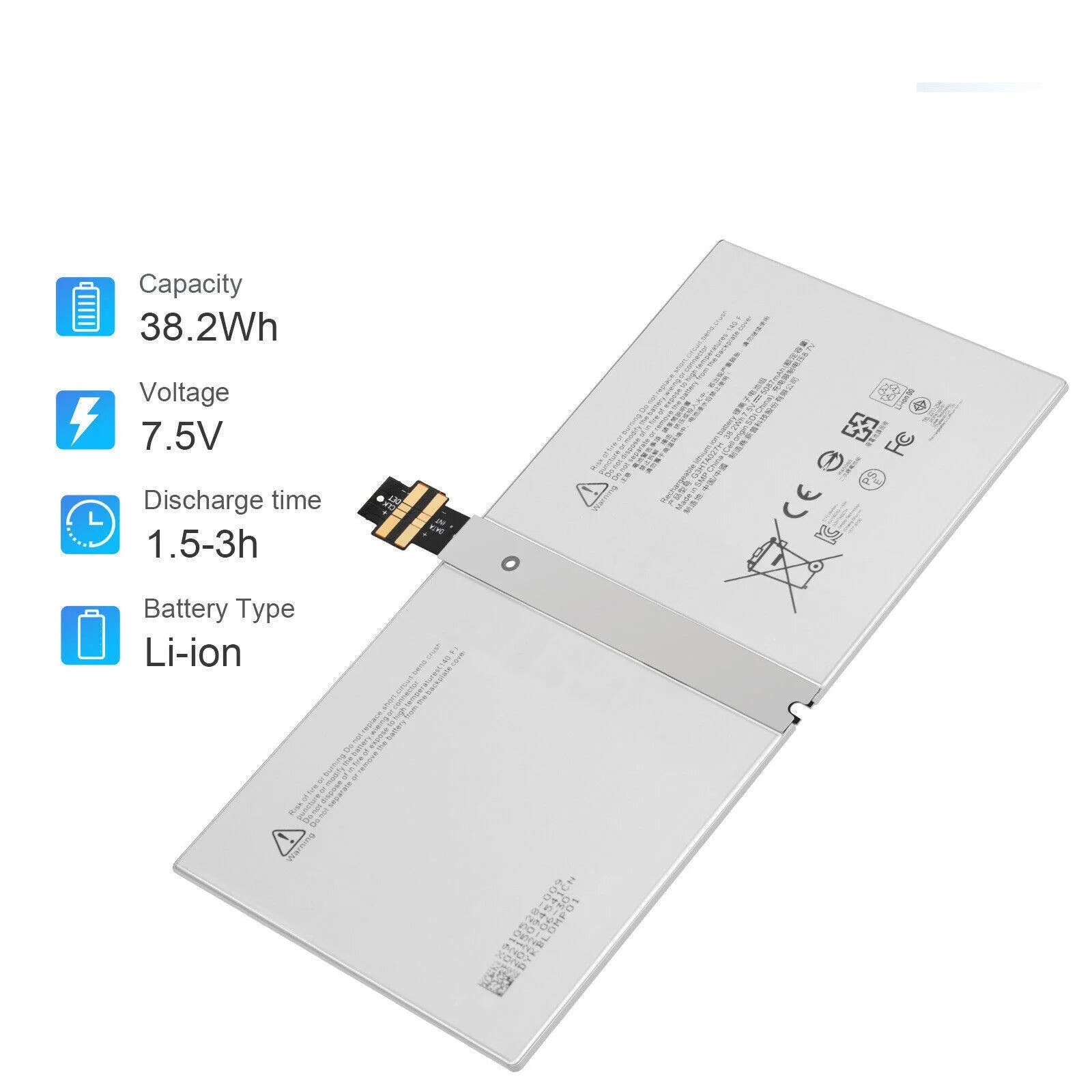 Replacement Battery For Microsoft Surface  G3HTA027H  5087mAh