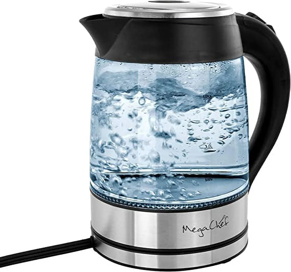 Megachef Stainless Steel Light Up Wired Tea Kettle, 1.8L