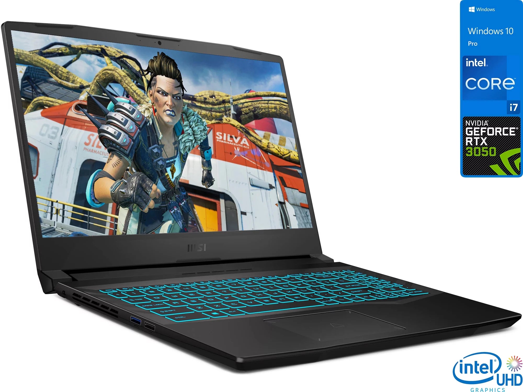MSI Crosshair Gaming Laptop, 15.6 144Hz FHD Display, Intel Core i7-11800H Upto 4.6GHz, 32GB RAM, 512GB NVMe SSD, NVIDIA GeForce RTX 3050, HDMI, Wi-Fi, Bluetooth, Windows 10 Pro
