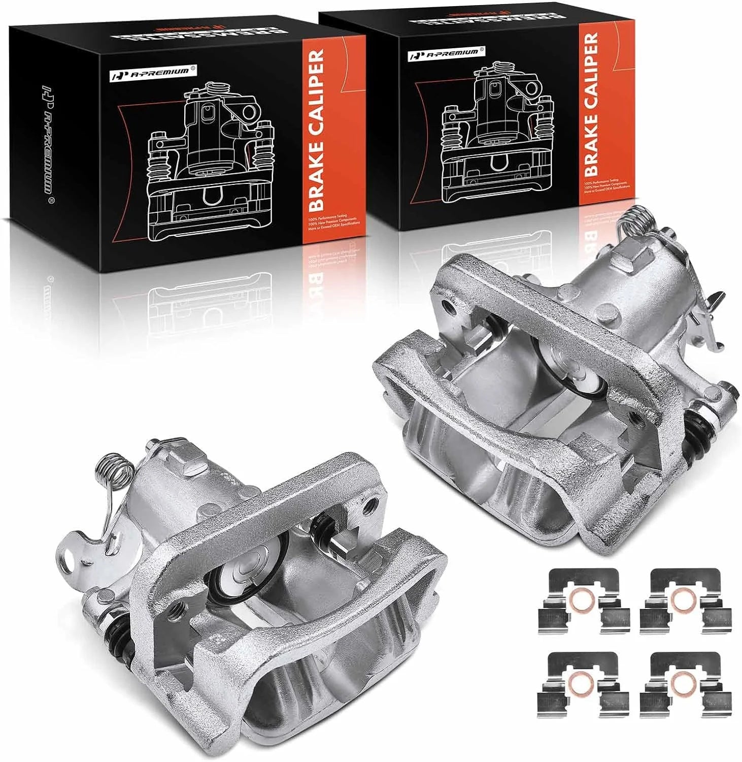 A-Premium Brake Caliper Assembly with Bracket Compatible with Malibu Malibu 2014-2015 Malibu Limited 2016 L4 2.5L Rear Side 2-PC Set