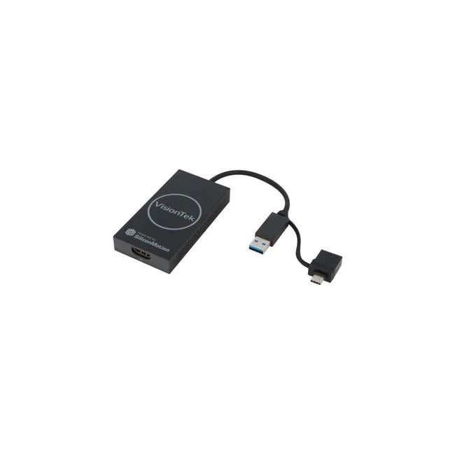 VT90 USB 3.0 to HDMI Adapter - 1 x HDMI 1.4 Digital Audio & Video Female - 1 x USB 3.0 Type A Male, 1 x USB 3.0 Type C Male - 3840 x 2160 Supported, Black