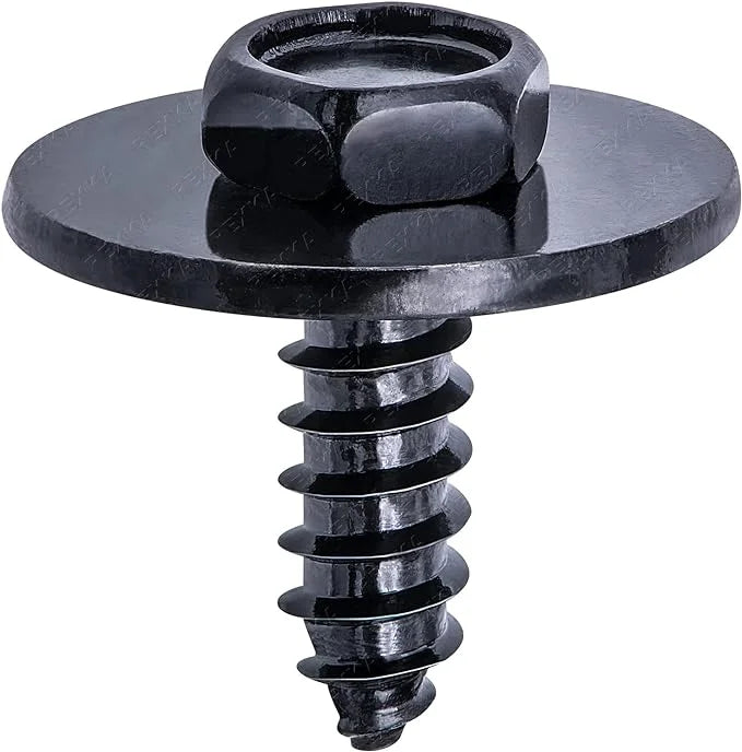 Rexka 20 pcs M4.8-1.61 x 16mm Hex Head Sems Screws for BMW Wheel Arch Trim Underfloor Coating Rear Trim Cover Underhood Shield 07147129160 E46 E60 E63 E66 E70 E82 E83 E90 07-14-7-129-160