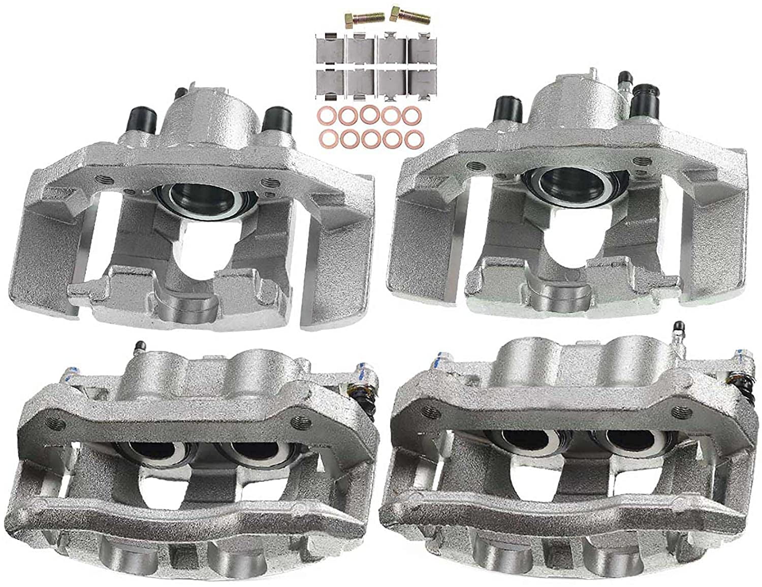 A-Premium Disc Brake Caliper Assembly with Bracket Compatible with Ford Expedition Lincoln Navigator 2010-2017 Front and Rear 4-PC Set