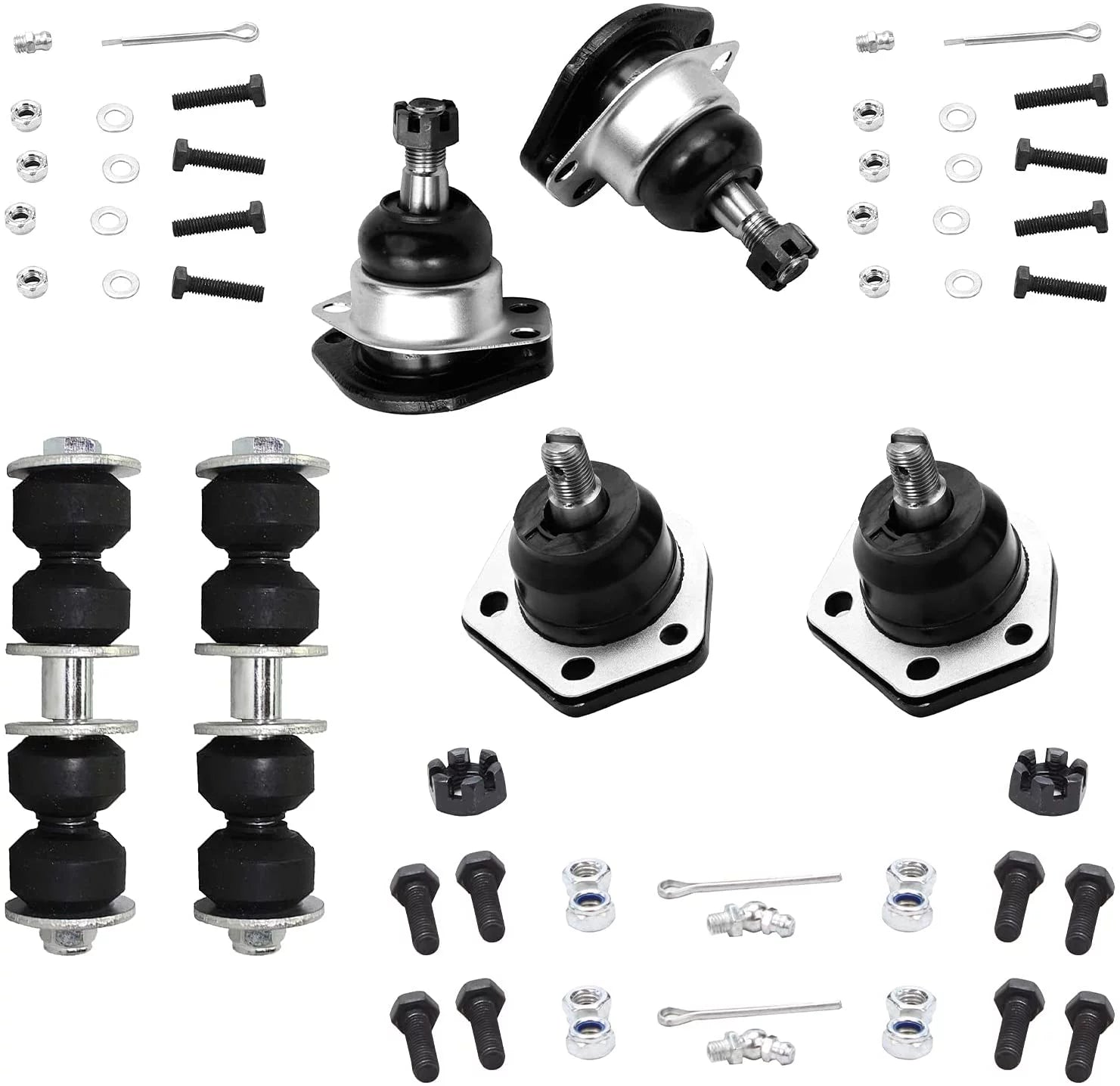 Detroit Axle - Front Ball Joints Sway Bars for Chevy Blazer S10 GMC Jimmy Sonoma Isuzu Hombre Olds Bravada, Upper & Lower Ball Joints Sway Bar Links Replacement