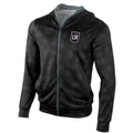 Men's Antigua Black LAFC Brushed Metallic Logo Phantom Full-Zip Hoodie