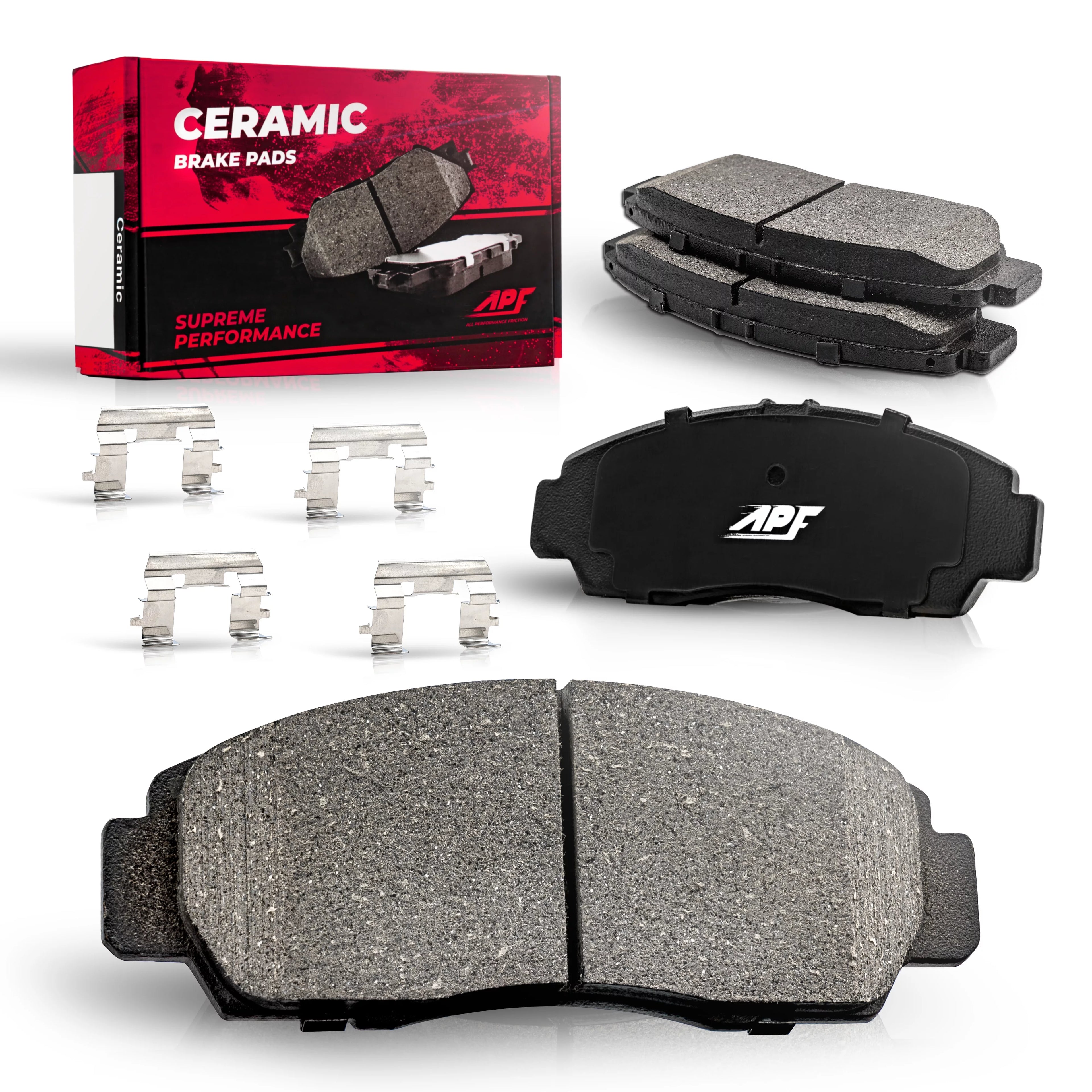 Front Ceramic Carbon Fiber Brake Pads for 2011-2019 Ford Fiesta