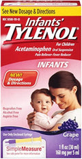 TYLENOL Infants' Oral Suspension Grape Flavor 1 oz (Pack of 3)