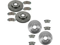 Front and Rear Ceramic Brake Pads and Rotor Kit - 5 Lug - Vented Rotors - Compatible with 2011 - 2012 Honda Accord EX