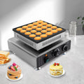 Aiqidi 110V 25-Hole Mini Dutch Pancake Maker 50-300¡æ Commercial Non-stick Stainless Steel Muffin Maker for Home Restaurants