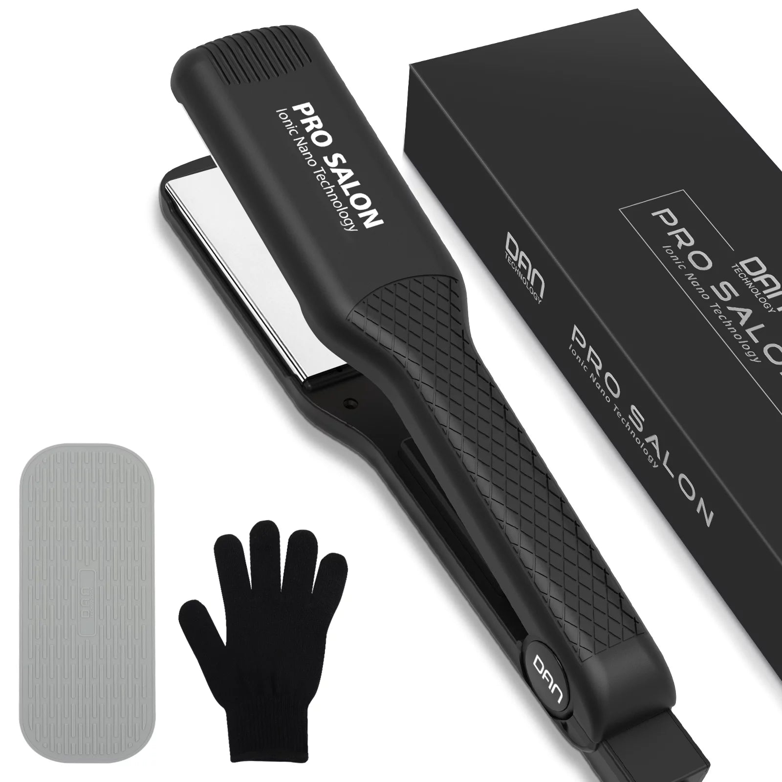 Professional Nano Titanium Hair Straightener 1 3/4 inch Flat Iron 450, Ionic Hair Iron 30S Heat up Auto Shut off