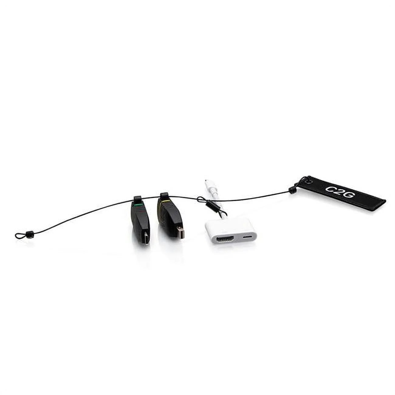 Universal 4K HDMI Adapter Ring with Color Coded Mini DisplayPort, USB-C & Lightning