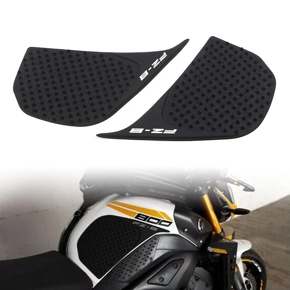 NS Tank Traction Side Pad Gas Fuel Knee Grip Decal Black for Yamaha FZ8 FZ-8 2010+