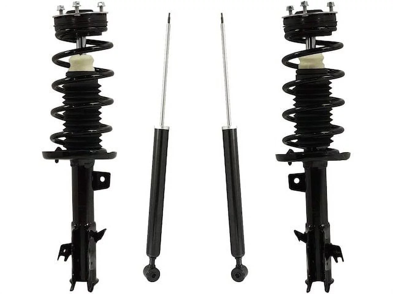 Front and Rear Suspension Strut and Shock Absorber Assembly Kit - Compatible with 2011 - 2013 Ford Fiesta 2012