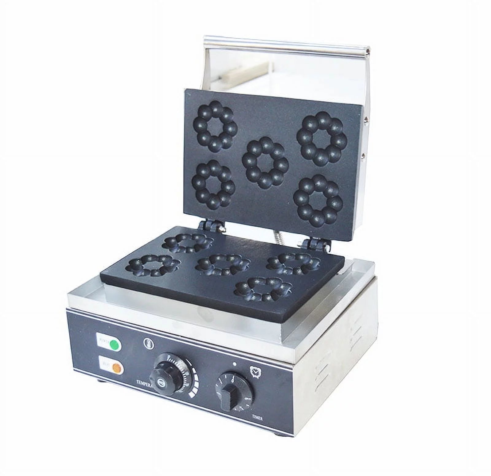 INTSUPERMAI Commercial Flower Doughnut Donut Maker Machine Porti Donuts Waffle Cake Baker Catering Equipment Nonstick Electric 5pc