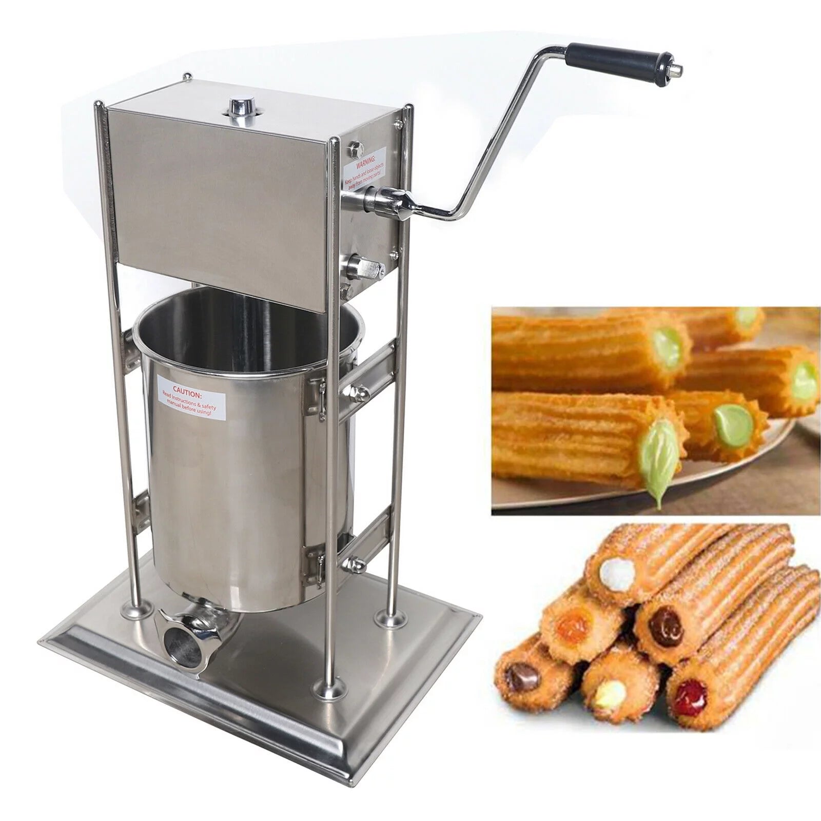 DENEST 5L Commercial Electric/Manual Spanish Doughnuts Churros Maker Machine
