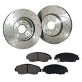 FLPX 299.8mm Front Drilled Slotted Brake Rotor & Pads fit Mondeo Jaguar X-Type