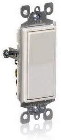 Leviton 5601-2WM 20 Pack 15Amp 120/277V Decora Rocker Single Pole AC Quiet Switch, White