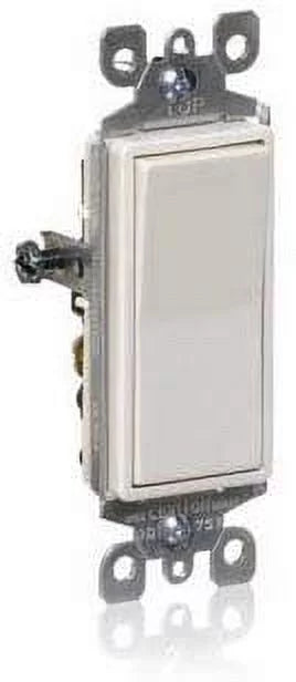 Leviton 5601-2WM 20 Pack 15Amp 120/277V Decora Rocker Single Pole AC Quiet Switch, White