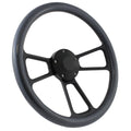 58-60 FORD Pick-up Steering Wheel Kit 14 Black Muscle Steering Wheel Carbon Fiber Hydrodip Half Wrap