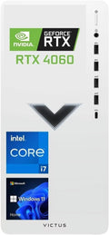 HP Victus 15L Gaming Desktop TG02-1075t Bundle PC, Intel Core i7-13700, NVIDIA GeForce RTX 3060, 16GB RAM, 512GB SSD, Windows 11 Home, White