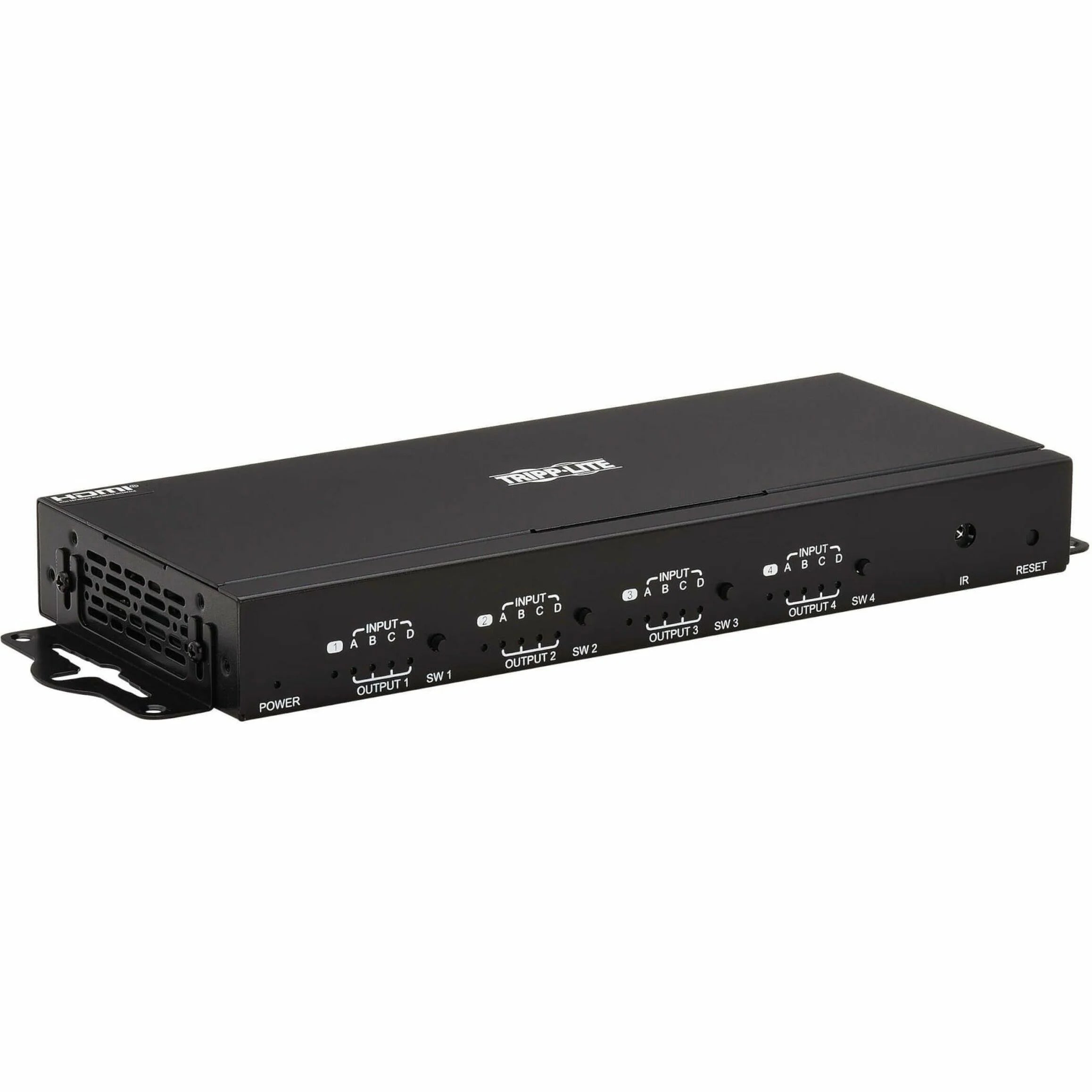 Tripp Lite 4x4 HDMI Matrix Switch/Splitter with Remote Control and Multi-Resolution Support, 4K 60 Hz, HDR, 4:4:4, TAA - 3840 x 2160 - 4K UHD - 1080p4 x 4 - Display, Digital Signage, Computer, Blu-...