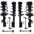 Detroit Axle - 8pc Struts kit for 2002-2003 Toyota Camry - [02 03 Lexus ES300 w/o Adaptive Suspension] Complete 4 Front Rear Struts w/Coil Spring 4 Sway Bar Links Replacement Ready Struts Assembly
