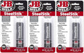 J-B Weld 8267-S SteelStik Steel Reinforced Epoxy Putty Stick - 2 oz, Pack of 3