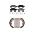 Transit Auto - Front Rear Ceramic Brake Pads And Drum Shoes Kit For Saturn Vue Chevrolet Equinox Pontiac Torrent KCN-100358