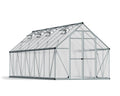 Palram - Canopia Essence 8' x 20' - Polycarbonate/Aluminum Walk-In Greenhouse - Silver - with 4 Roof Vents