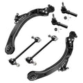 Detroit Axle - 6pc Front End Control Arms Kit for Chevy Cobalt HHR Pontiac G5 Pursuit, Lower Control Arm w/Ball Joint Outer Tie Rod Ends Sway Bar Links Replacement