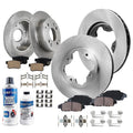 Detroit Axle - Front Rear Disc Brake Kit Rotors with Ceramic Pads Hardware Brake Kit Cleaner Fluid Replacement for 1991-1993 Honda Accord (Sedan Models with Nissin Calipers; Coupe; with Rear Disc)