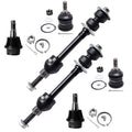 Detroit Axle - 6PC Front Upper Lower Ball Joints Sway Bars Replacement for 2006-2012 Dodge Ram 1500 2WD Standard or Crew Cab