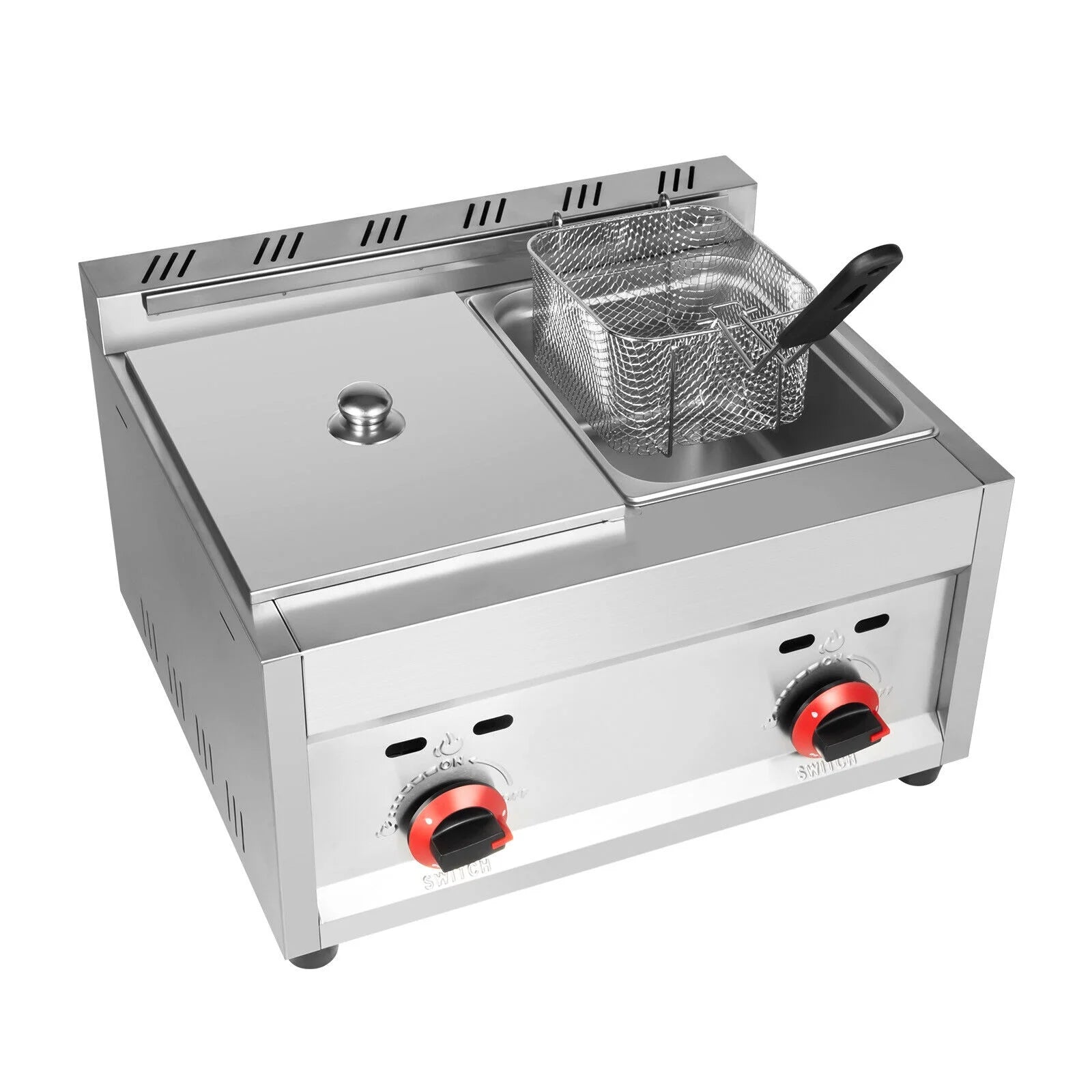 Deep Fryer Propane Gas Countertop Outdoor Use Round Infrared Gas Fryer 2 Burner