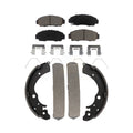 Transit Auto - Front Rear Ceramic Brake Pads And Drum Shoes Kit For Honda Civic KCN-100755