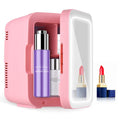 Andoer Refrigerator with 4L Capacity and Dimmable LED Mirror Door Suitable for Skincare and Makeup Beauty