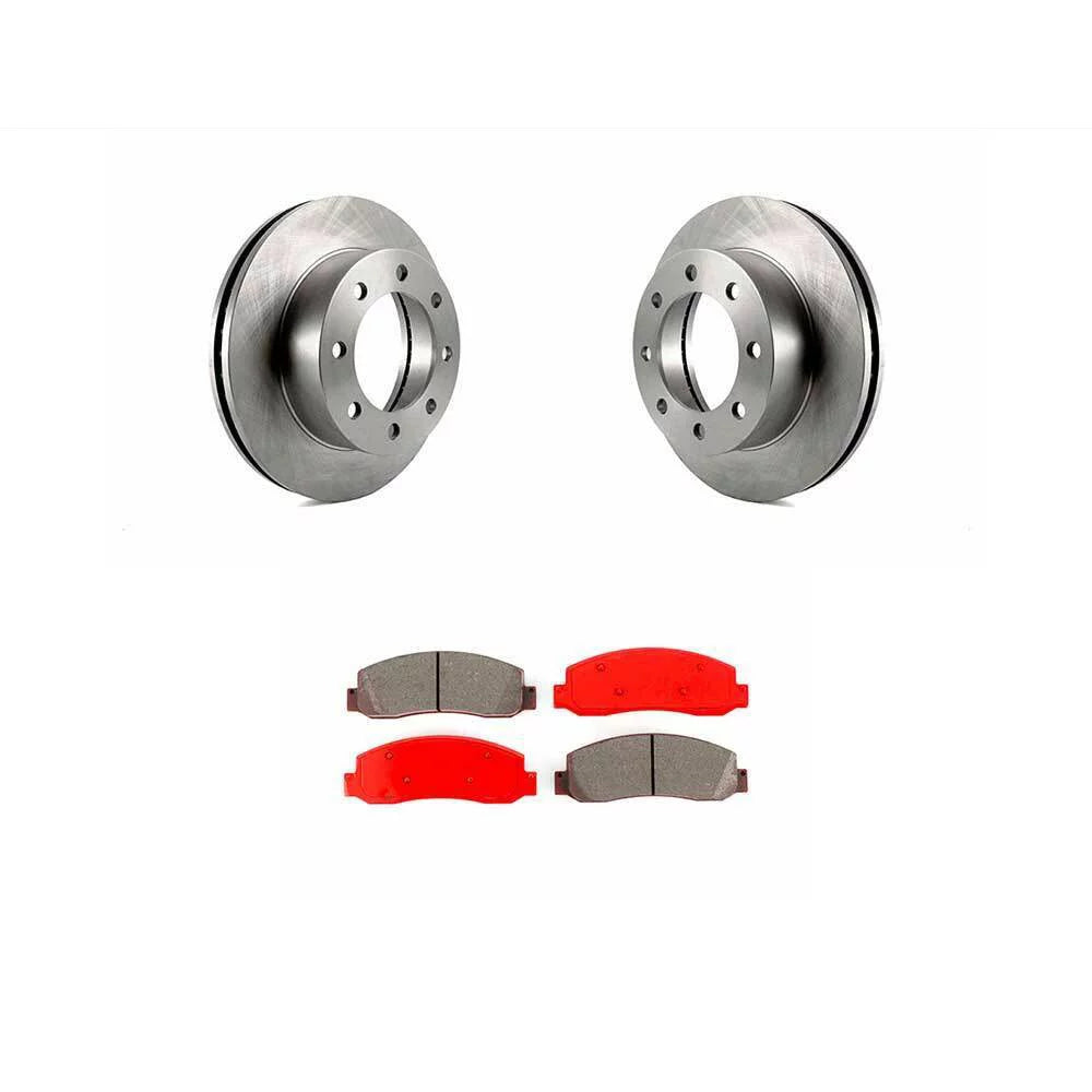 Front Disc Rotors & Semi-Metallic Brake Pads Kit For F250 F350 SuperDuty
