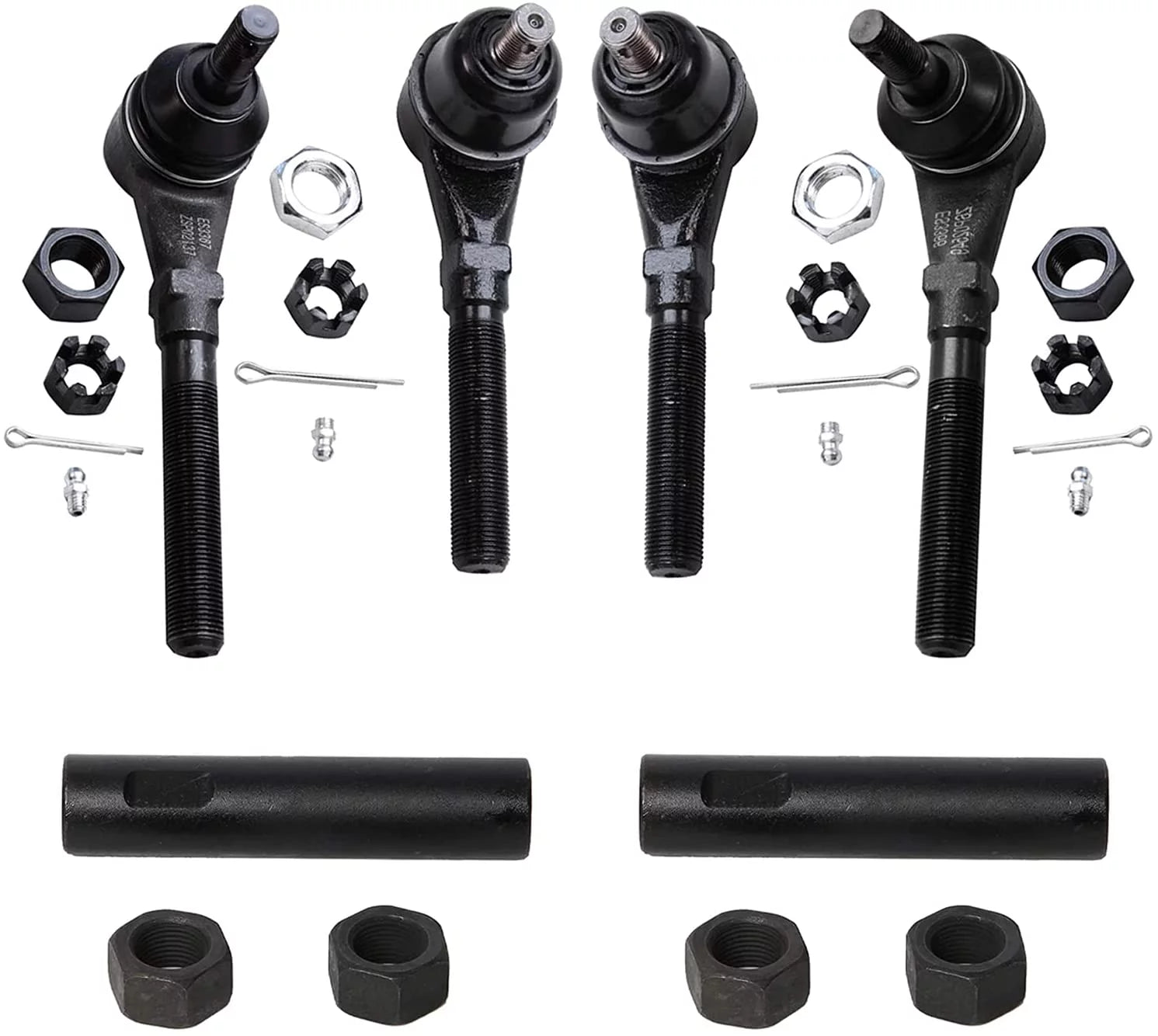 Detroit Axle - 6pc 4WD Front Inner Outer Tie Rods Adjusting Sleeves Replacement for Ford F-150 Fits select: 1997-2003 FORD F150, 2000-2001 FORD EXPEDITION XLT