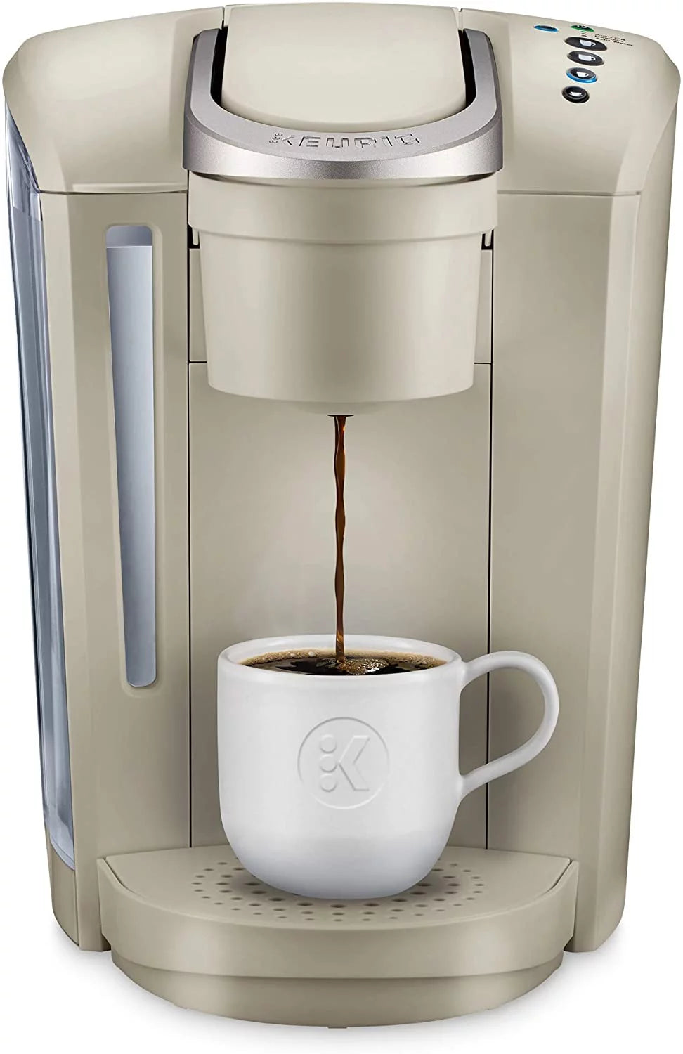 Keurig K-Select Coffee Maker, Single Serve K-Cup Pod Coffee Brewer, With Strength Control and Hot Water On Demand, Sandstone