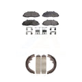 Transit Auto - Front Rear Ceramic Brake Pads And Drum Shoes Kit For Ford F-150 KTN-100125