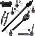 Detroit Axle - Front 10pc CV Axles Kit for 2005-2014 Ford F-250 F-350 Super Duty, CV Axle Shafts Tie Rods Ball Joints Adjusting Sleeves 2006 2007 2008 2009 2010 2011 2012 2013 Replacement