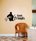 Custom Decals Good Friends Letters Buck Deer Image Animal Hunting Hunter Man Gun Boys 12 X 24 Inches